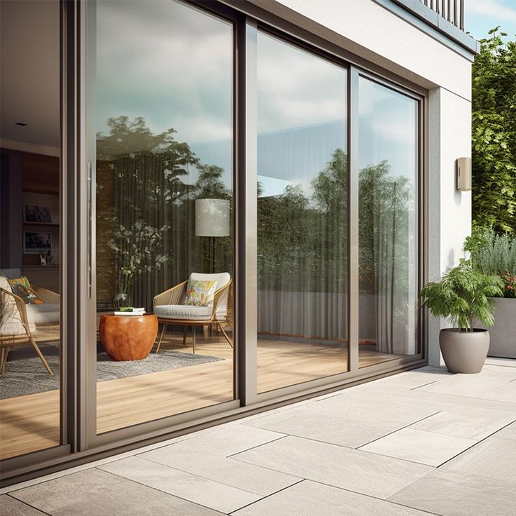 Patio Double Glazed Narrow Aluminum Lift Sliding Glass Door